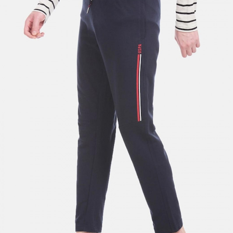 Men Navy Blue Striped Lounge Pants