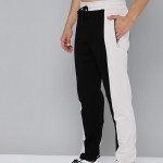 "Men Black & White Pure Cotton Track Pants "